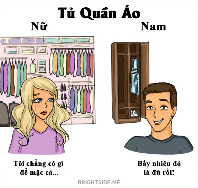 Khác biệt thú vị giữa nam và nữ