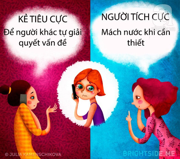 Sự khác biệt giữa kẻ tiêu cực và người tích cực