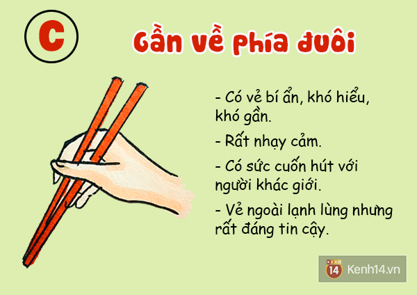 Cầm đũa tiết lộ tính cách